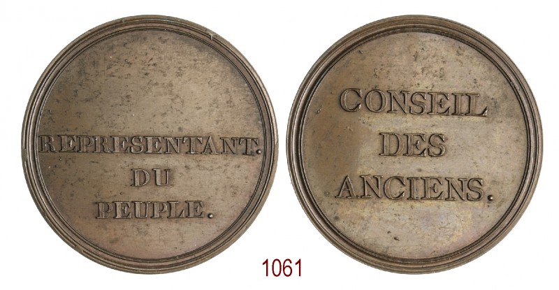 Consiglio degli anziani 1795, Parigi, Æ 36,21g. Ø41,4mm. [3,4mm. CONSEIL/ DES/ A...
