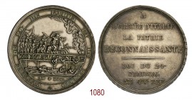 Passaggio del Po Adda Mincio, 1796, Milano conio italiano, op. Salvirch, AR 31,80g. Ø43,2mm. [2,8mm. PASSAGE DU PO• DE L'ADDA ET DU MINCIO rosetta tut...