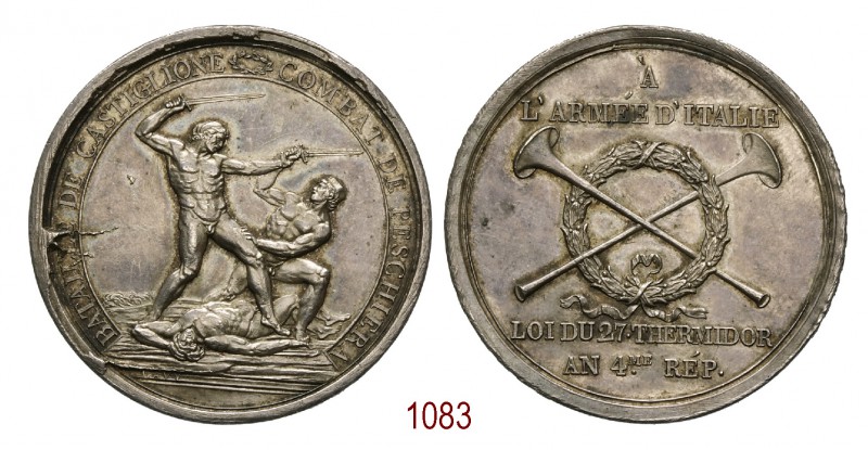 Battaglia di Castiglione e combattimento di Peschiera, 1796, Milano op. Lavy, AR...
