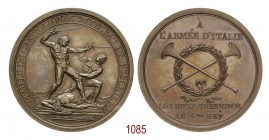 Battaglia di Castiglione 1796, Parigi op. Lavy, Æ 38,94g. Ø43,1mm. [4,02mm. Conio francese. BATAILLE DE CASTIGLIONE COMBAT DE PESCHIERA Due guerrieri ...