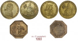 Campagna d'Italia Bonaparte 1796, 

1)       Ginevra, Æ 8,96g. Ø32,5mm. [1,3mm. Come precedente. Hennin 767. 

2)       Ginevra, Metallo Bianco 12,30g...