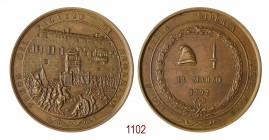 Presa del Palazzo del Broletto, 1797, Brescia op. Salwirck, Æ 109,8g. Ø62,2mm. [5,7mm. Come precedente. Di spessore molto maggiore, probabile piedfort...