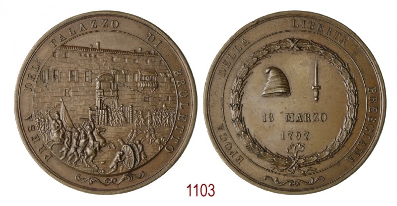 Presa del Palazzo del Broletto, 1797, Brescia op. Salwirck, Æ 66,45g. Ø63,2mm. [...