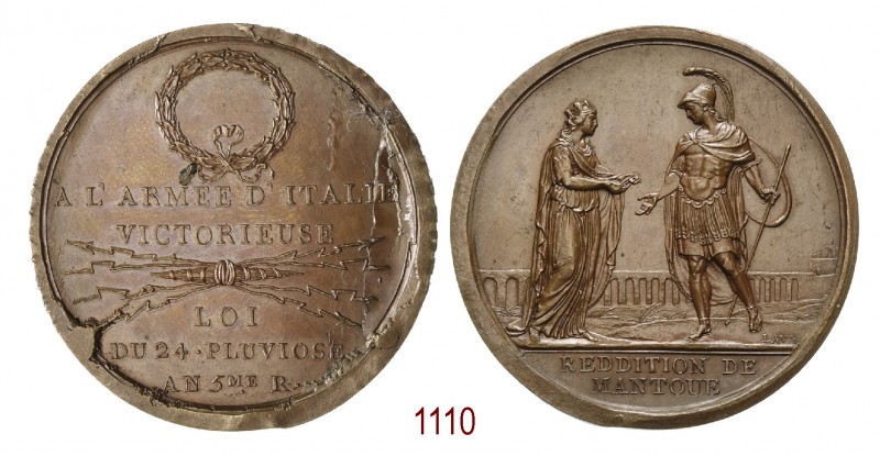 Presa di Mantova, 1797, Milano op. Lavy, Æ 31,57g. Ø43,1mm. [3,3mm. Come precede...