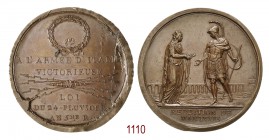 Presa di Mantova, 1797, Milano op. Lavy, Æ 31,57g. Ø43,1mm. [3,3mm. Come precedente. Hennin 783. Julius 534. Essling 701. TNR 63.2. Turrichia 57. 
Rar...