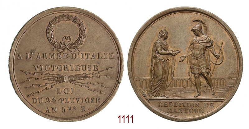Presa di Mantova, 1797, Milano op. Lavy, Æ 30,20g. Ø43,4mm. [2,9mm. Variante di ...