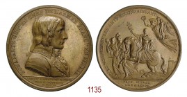 Trattato di Campoformio, 17 ottobre 1797, Parigi op. Duvivier, Æ 76,41g. Ø56,1mm. [4,0mm. BONAPARTE GEN.AL EN CHEF DE L'ARMÉE FRANC.SE EN ITALIE Busto...
