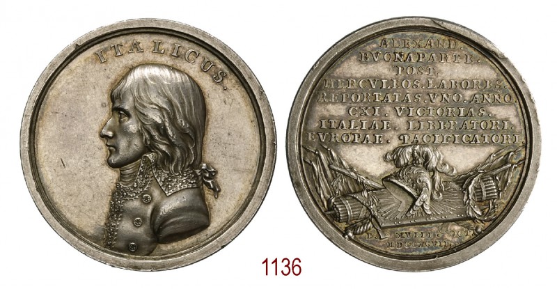 Trattato di Campoformio, 1797, Strasburgo, AR 23,35g. Ø39,9mm. [2,3mm. •ITALICUS...