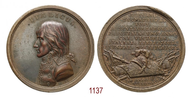 Trattato di Campoformio, 1797, Strasburgo, Æ 29,16g. Ø40,1mm. [3,1mm. Come prece...