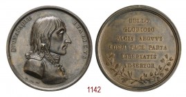 Trattato di Campoformio Napoleone Buonaparte, 1797, Austria op. Hancock, Æ 25,71g. Ø39,7mm. [3,3mm. BVONAPARTE ITALICVS Busto di Napoleone a d. in uni...