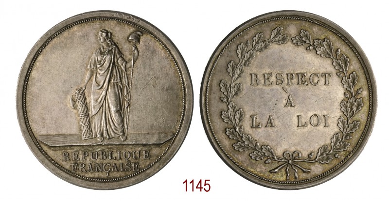 Commissario di Polizia di Milano, 1797, Milano op. Salwirck, AR 38,58g. Ø40,4mm....
