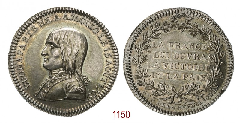 Pace di Campoformio, 1797, Parigi, AR 15,32g. Ø34,4mm. [1,6mm. BUONAPARTE NÉ À A...