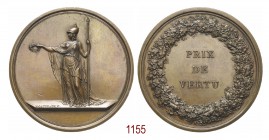Premio e Virtù 1797, Parigi op. Gatteaux, Æ 143,55g. Ø74,1mm. [5,0mm. Anepigrafe, la Minerva stante a s. con serto di lauro nella d. e lancia nella s....
