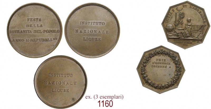 Istituto Nazionale Ligure 1798, 

1)       Genova, Æ 30,73g. Ø47,9mm. [2,7mm. Pl...