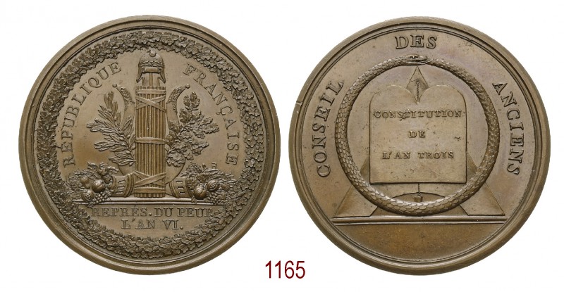 Consiglio degli anziani 1798, Parigi op. (Gatteaux) , Æ 62,48g. Ø50,8mm. [4,3mm....
