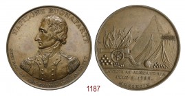 Sbarco ad Alessandria di Napoleone, 1799, Londra op. W. Wyon Æ 26,16g. Ø38,9mm. [2,9mm. NAPILONE BUONAPARTE Busto a s. in uniforme da generale, ritrat...