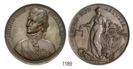 Sconfitta francese di Stockach, 1799, Londra, Æ 26,94g. Ø38,2mm. [3,2mm. ARCHDUKE CHARLES Busto a s. in uniforme con grande decorazione sul petto; in ...