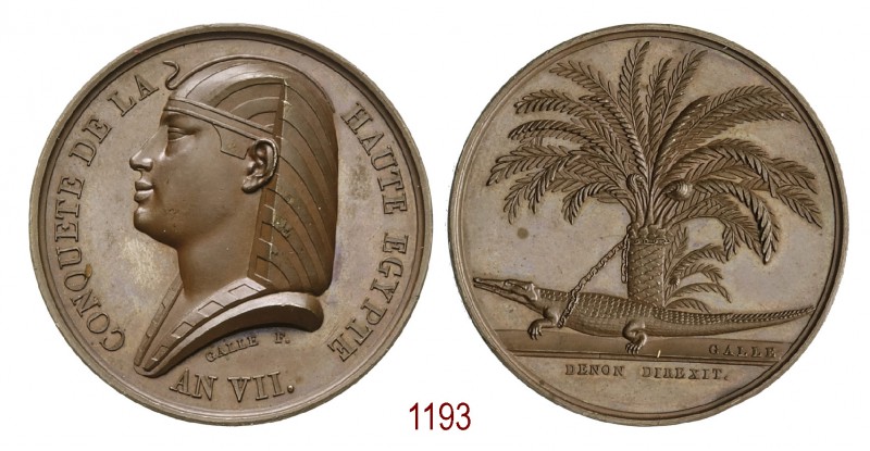 Conquista dell'Alto Egitto 1799, Parigi op. Galle, Æ 19,25g. Ø34,9mm. [3,2mm. Co...
