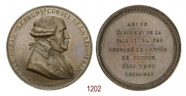 Lebrun terzo Console della Repubblica e Duca di Piacenza 1799, Parigi op. Lienard, Æ 19,02g. Ø32,6mm. [2,9mm. CHAR.LES FRAN.OIS LEBRUN 3.E CONSUL DE L...