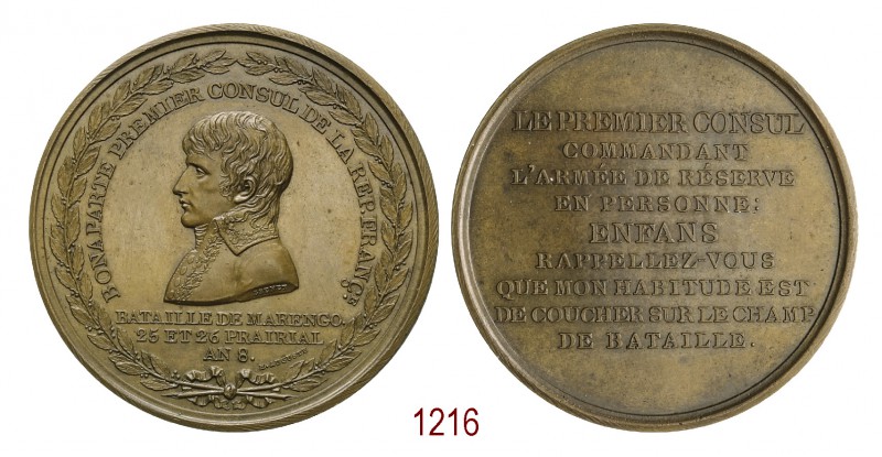 Battaglia di Marengo, 14 giugno 1800 (an 8), Parigi op. Auguste & Brenet, Æ 62,1...