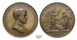 Entrata dei francesi a Monaco e conquista della Baviera, 1800 (an 8), Parigi op. Andrieu & Gatteaux, Æ 71,49g. Ø58,9mm. [4,0mm. BONAPARTE PREMIER CONS...