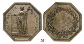 Tribunale di Cassazione a Parigi, 1800, Parigi op. Gatteaux, Æ 43,31g. Ø47,2mm. [3,1mm. Medaglia ottagonale. Come precedente. Bramsen 93. Julius 876. ...