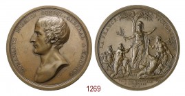Pace di Luneville, 1801 (an 9), Parigi, op. Duvivier, Æ 77,03g. Ø56,3mm. [3,6mm. BONAPARTE PRÉMIER CONSUL, GENERAL A MARENGO Busto a s., sotto B•DUVIV...