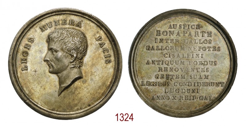 Costituzione Repubblica Italiana a Lione, 1802 (an X), Lione op. Mercie, AR 49,1...