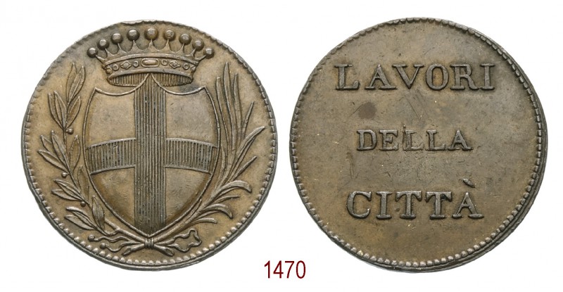 Lavori nella città di Genova 1804, Genova op. Vassallo, Æ 13,56g. Ø33,8mm. [1,9m...