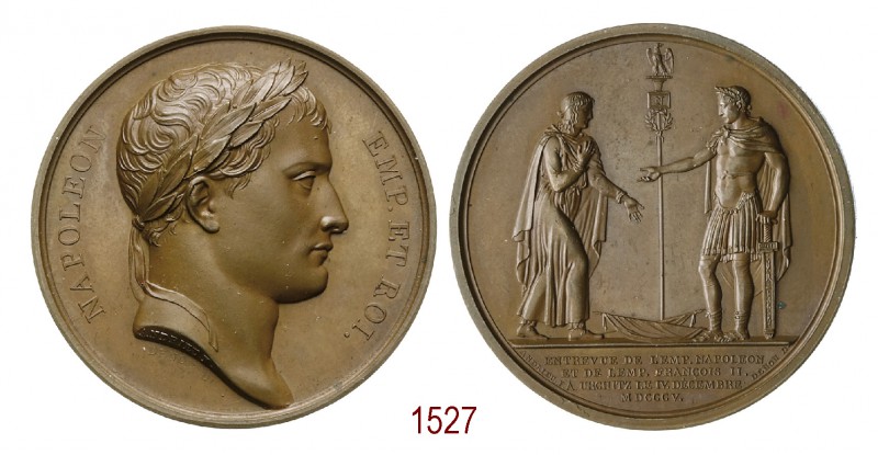 Entrata di Napoleone I e Francesco II Imperatore a Urschütz, 1805, Parigi op. An...