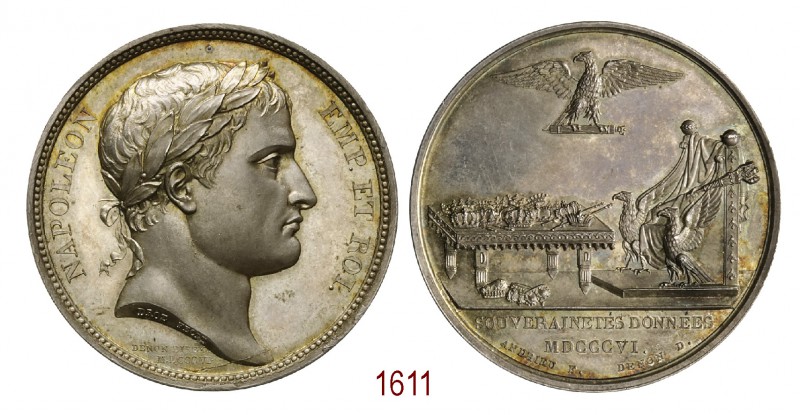 Distribuzione delle Sovranità 1806, Parigi op. Droz & Andrieu, AR 32,84g. Ø40,5m...