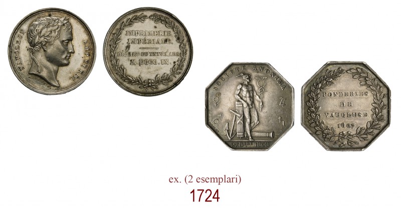 1)       Fonderie di Vaucluse, 1808, Parigi op. Merlen, AR 16,56g. Ø33,1mm. [2,4...