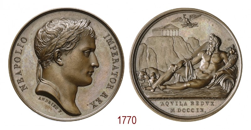 Annessione di Roma alla Francia, 1809, Parigi op. Andrieu, Æ 33,89g. Ø40,7mm. [3...