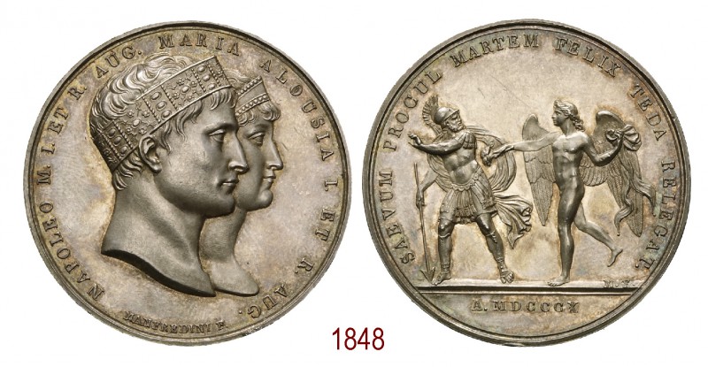 Nozze con Maria Luigia d'Austria 1810, Milano op. Manfredini, AR 44,0g. Ø42,8mm....