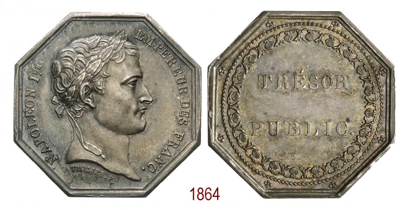 Tesoro Pubblico 1810, Parigi op. Tiolier, AR 16,89g. Ø33,7mm. [2,4mm. Gettone ot...