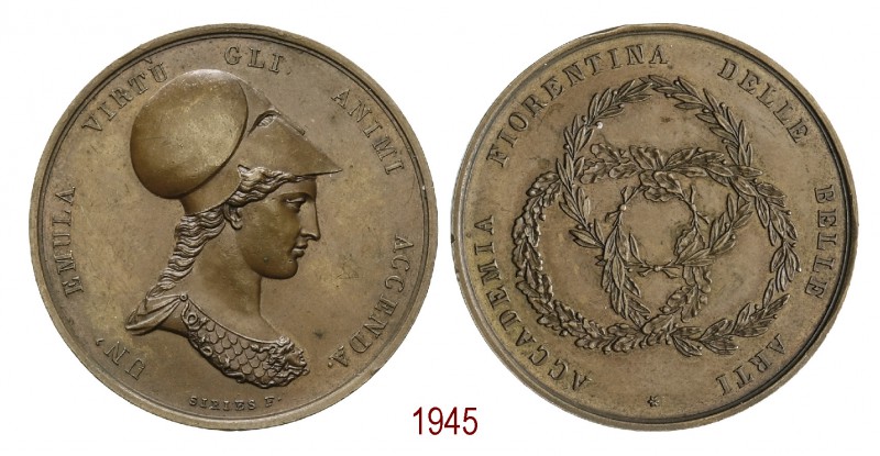 Accademia Fiorentina delle belle Arti 1813, Firenze op. Siries, Æ 39,59g. Ø45,1m...