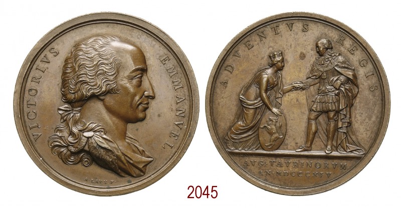 Ritorno di Vittorio Emanuele I a Torino, 1814, Torino op. Lavy, Æ 72,11g. Ø52,3m...