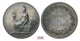Regno Lombardo Veneto, Premio delle Belle Arti Accademia Reale, 1815, Milano op. Manfredini, Æ 65,95g. Ø61,8mm. [3,2mm. ACCADEMIA REALE I DELLE BELLE ...