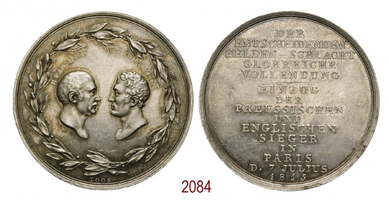 Entrata degli alleati a Parigi 1815, Dresda op. Loos, AR 13,73g. Ø36,5mm. [1,5mm...