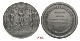 Re Federico Guglielmo III per le campagne del 1813-1815 Berlino op. C. Lacob, Font de fer 98,13g. Ø74,1mm. [3,4mm. Il Re di Prussia al centro tra mili...