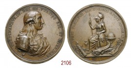Ferdinando VII di Borbone, Premio per i professori delle belle arti 1790, Napoli op. Nicolò Morghen, Æ 116,67g. Ø67,42mm. [4,0mm. FERDINANDVS.IV.DEI G...
