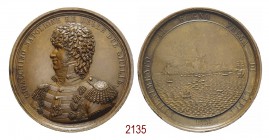 Gioacchino Murat per la presa di Capri 1808 (1811), Napoli op. Jaley & Catinacci, Æ 98,42g. Ø60,9mm. [5,4mm. Come precedente. D'Auria 79. Ricciardi 79...