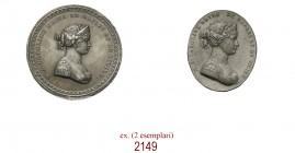 1)       In omaggio a Maria Assunta Carolina Bonaparte moglie di Gioacchino Murat 1808, Napoli, Metallo Bianco 37,01g. Ø47,6mm. [2,6mm. Placchetta. M•...