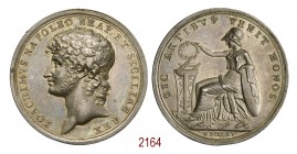 Premio all'esposizione dei prodotti delle Arti e Manifatture del Regno, 1811, Napoli op. Rega & Catinacci, AR 47,06g. Ø43,2mm. [3,1mm. IOACHIMVS NAPOL...