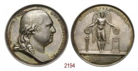 Nozze di Maria Carolina primogenita del duca di Calabria con il duca di Berry, 1816, Parigi op. Andrieu & Brenet, AR g. Ø41mm. [mm. LVDOVICVS XVIII•RE...