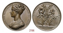 Nozze della Principessa Reale Maria Carolina primogenenita del duca di Calabria con il duca di Berry 1816, Parigi op. Gayrard & Barre, Æ 37,43g. Ø40,6...