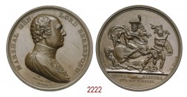 Battaglia di Albuera, 1811, Birmingham op. Webb & Brenet, Æ 38,08g. Ø41,0mm. [3,8mm. MARSHAL GEN• LORD BERESDORD• Busto a d., sotto, MUDIE• DIR•/ WEBB...