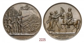 Battaglia di Salamanca i le truppe inglesi entrano a Madrid, 1812, Birmingham op. Brenet, Æ 38,62g. Ø40,9mm. [4,3mm. Ufficiale inglese al centro indic...
