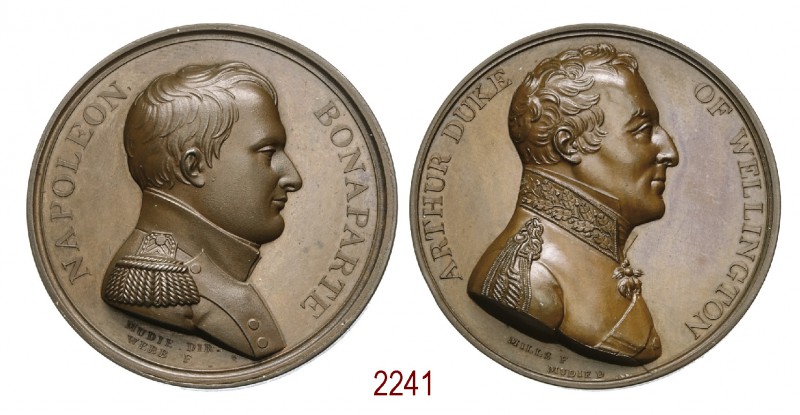 Napoleone e Welllington, 1815 (1820), Londra op. Webb & Mills, Æ 43,52g. Ø41,1mm...
