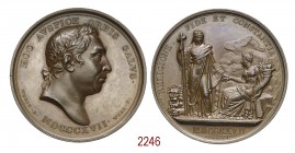 Dedica di J. Mudie a Re Giorgio III, 1817, Birmingham op. Webb & Depaulis, Æ 37,81g. Ø41,1mm. [3,9mm. HOC AVSPICE ORBIS SALVS, testa laureata di Re Gi...